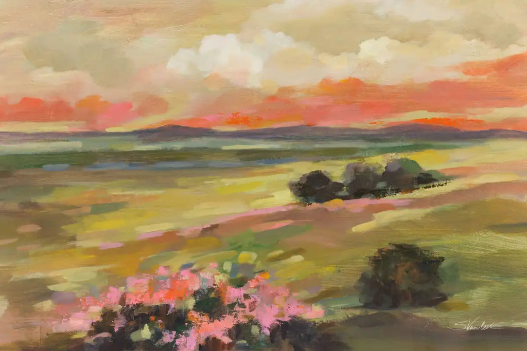 Valley View At Sunset Wall Art
