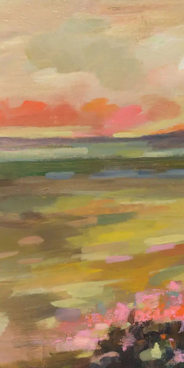 Valley View At Sunset Wall Art