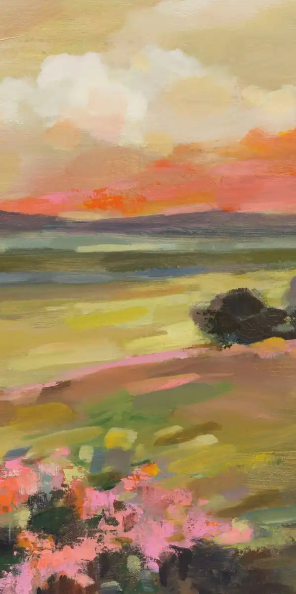 Valley View At Sunset Wall Art