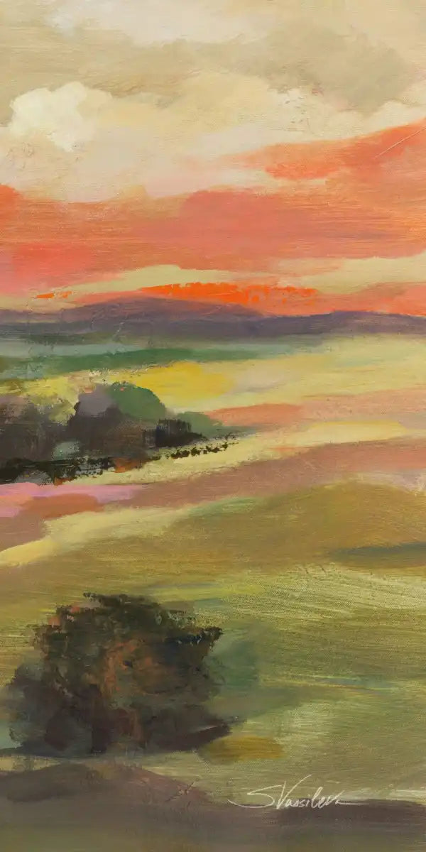 Valley View At Sunset Wall Art