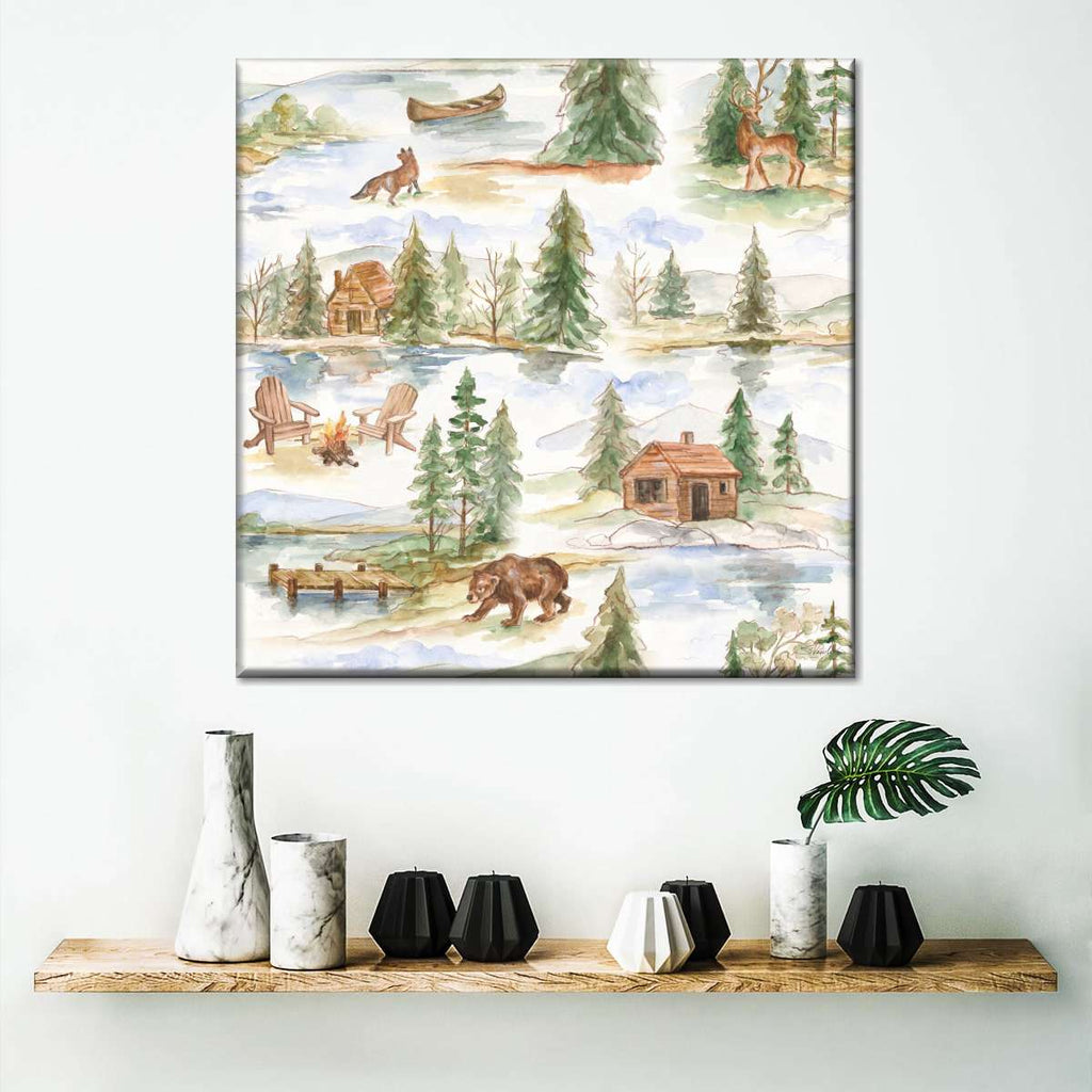 Rustic Retreat Pattern I Wall Art