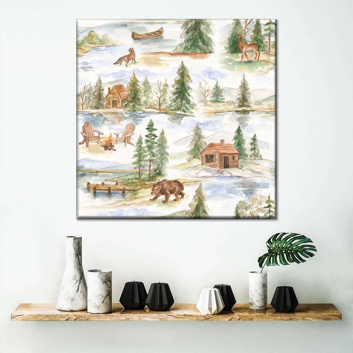 Rustic Retreat Pattern I Wall Art