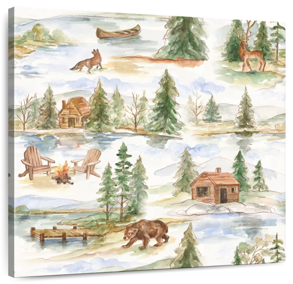 Rustic Retreat Pattern I Wall Art