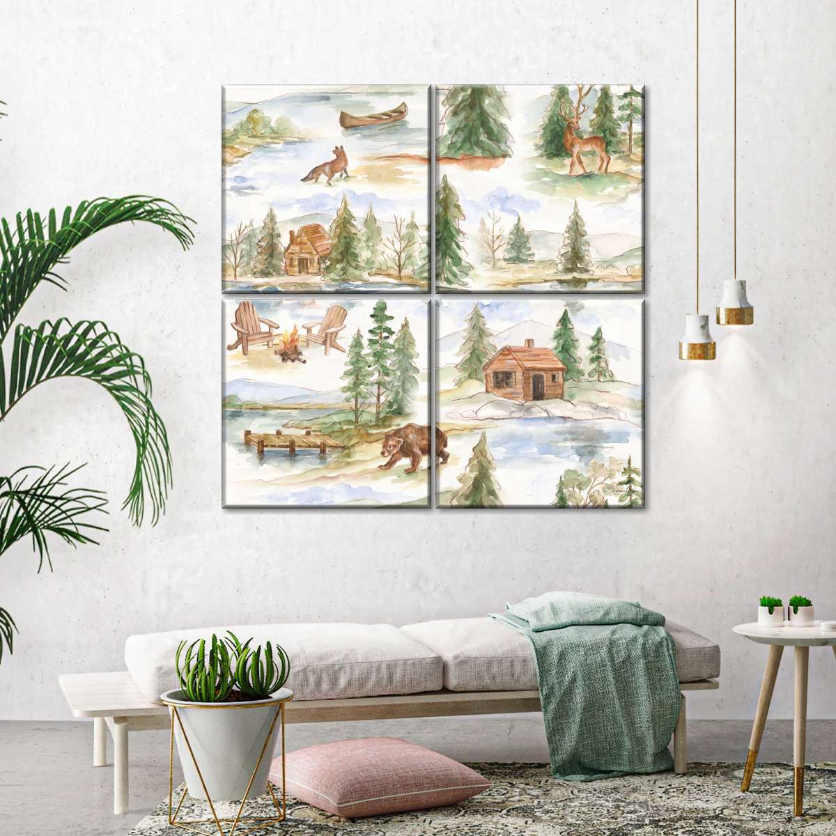 Rustic Retreat Pattern I Wall Art