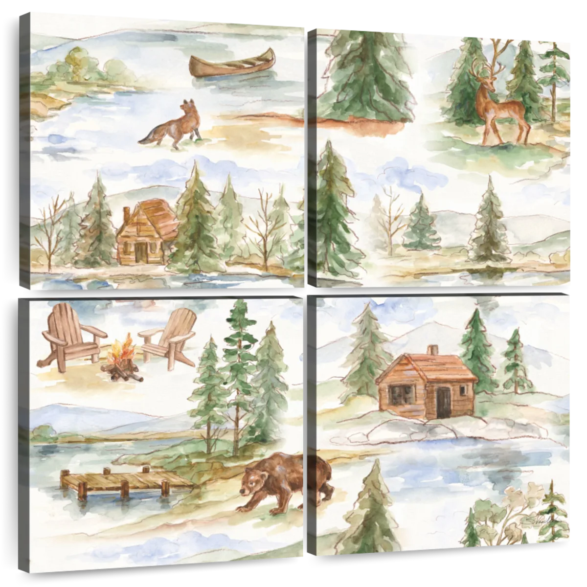 Rustic Retreat Pattern I Wall Art