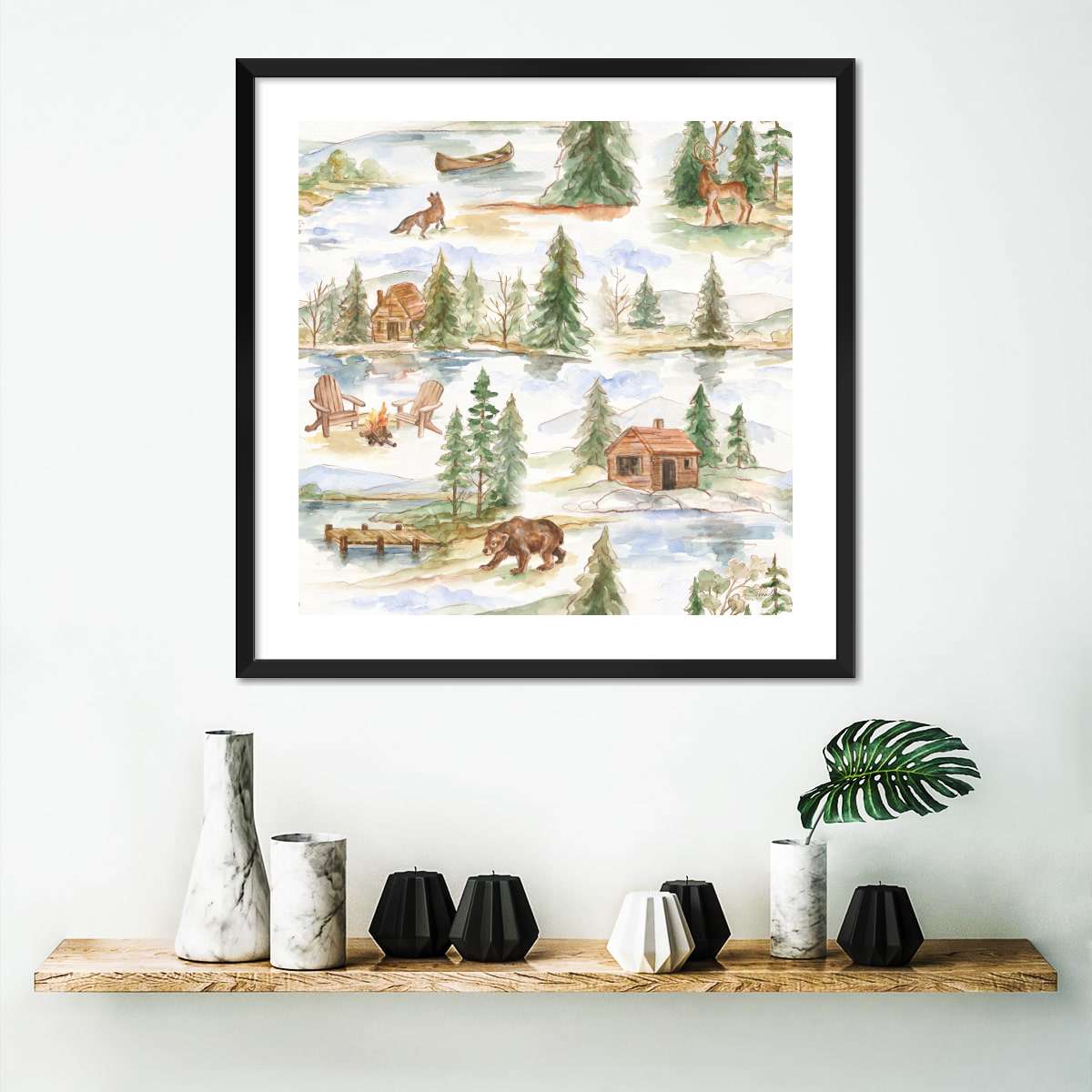 Rustic Retreat Pattern I Wall Art