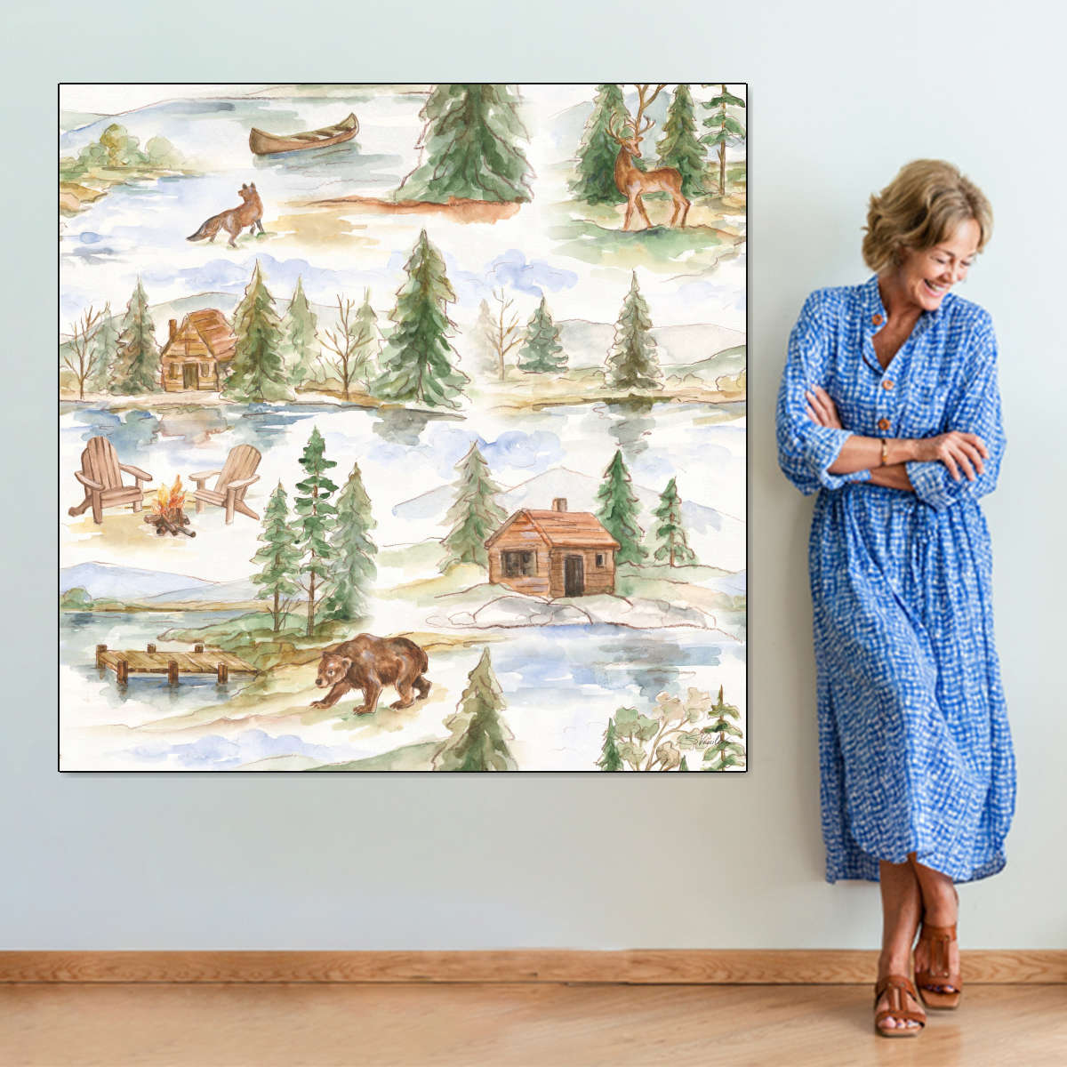 Rustic Retreat Pattern I Wall Art