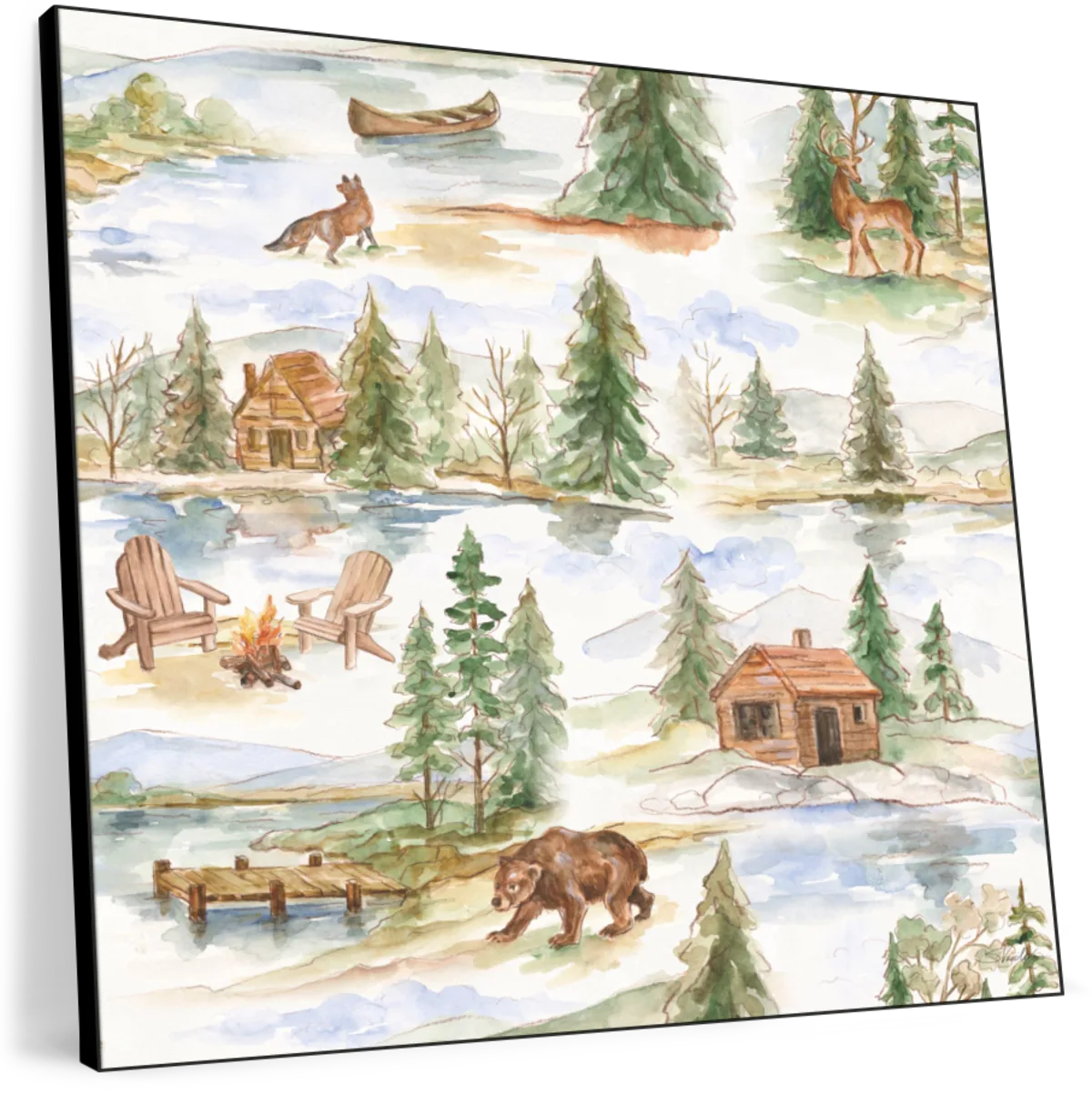 Rustic Retreat Pattern I Wall Art