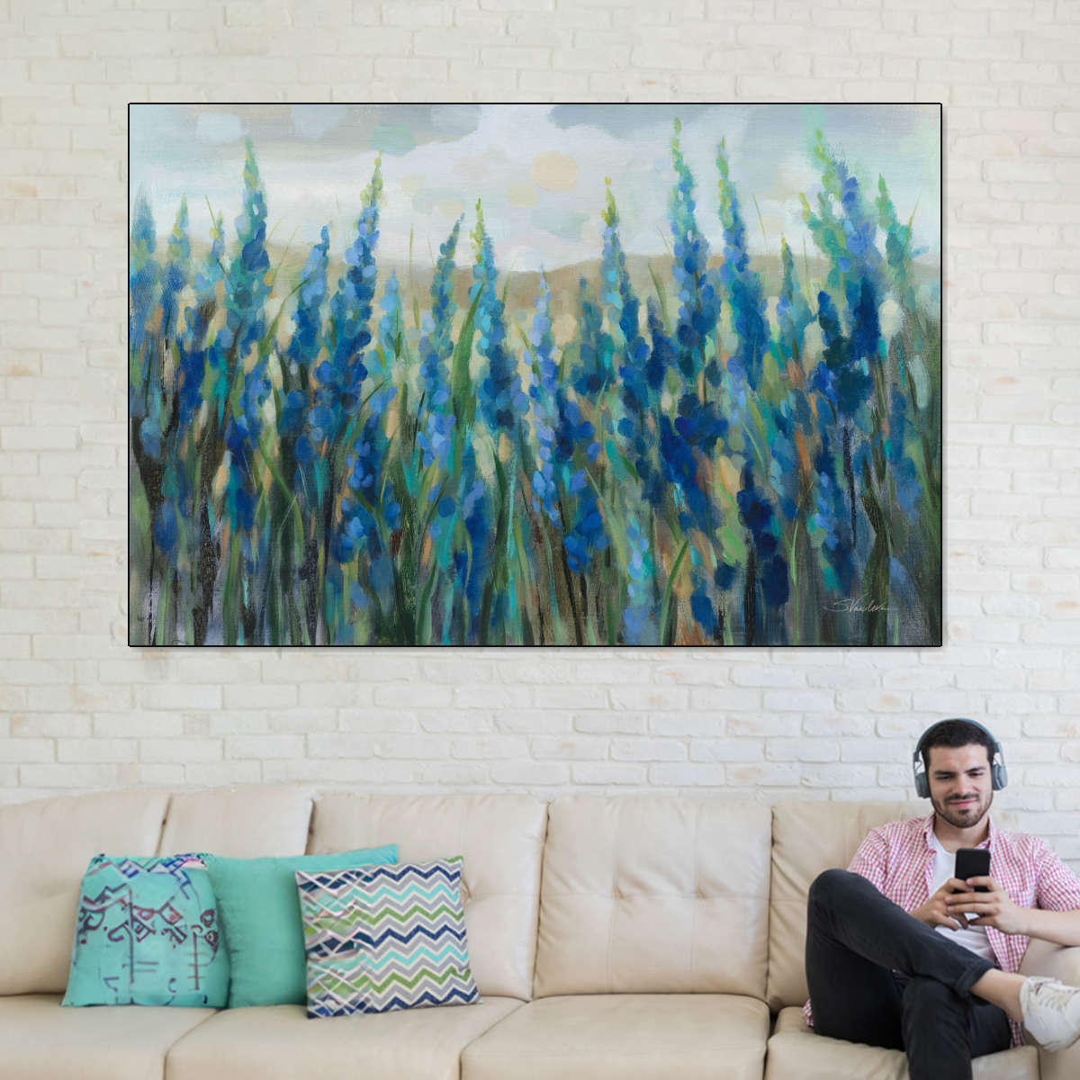 Wild Blue Meadow Wall Art