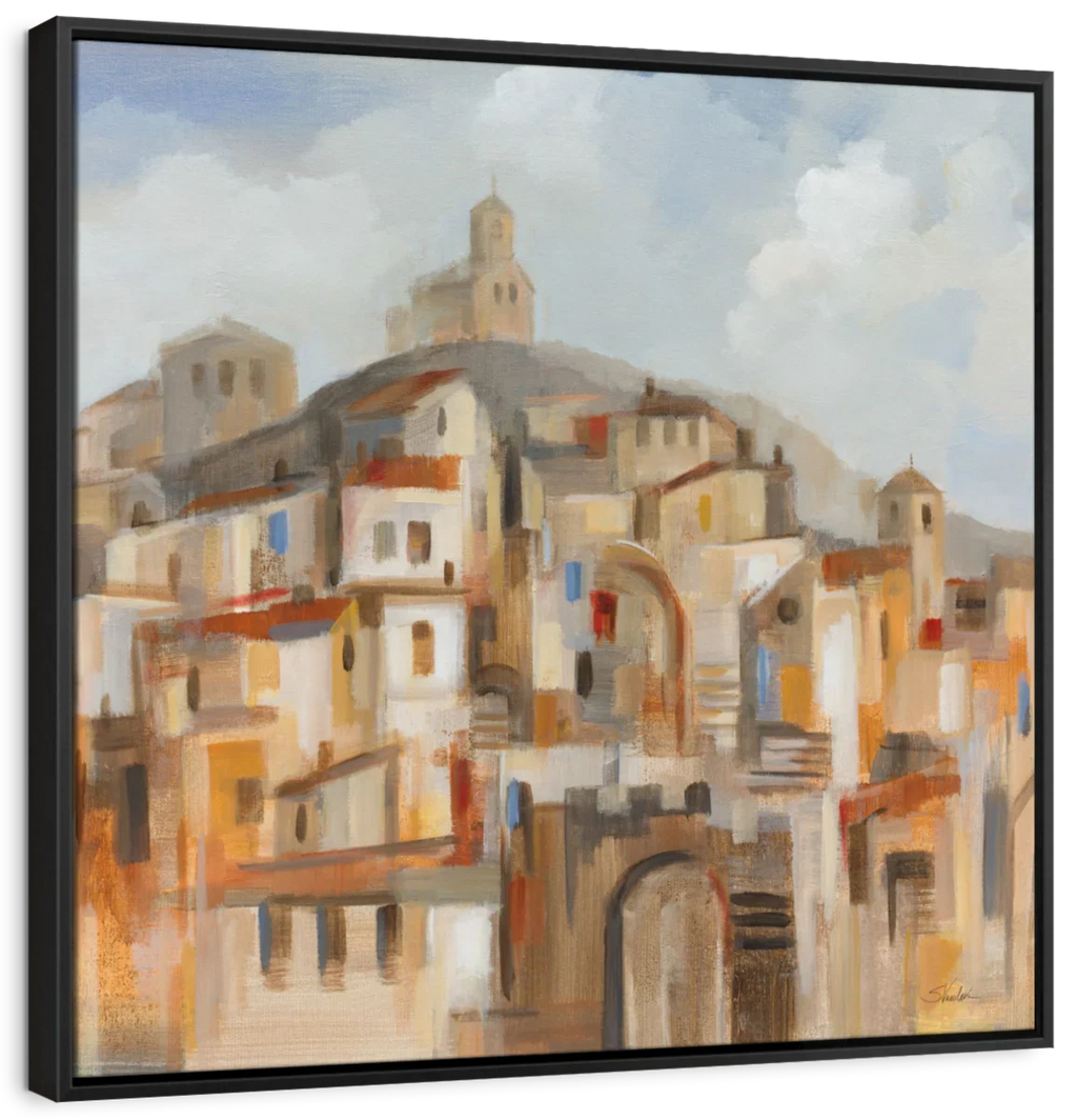 Town On The Hill Sq Wall Art