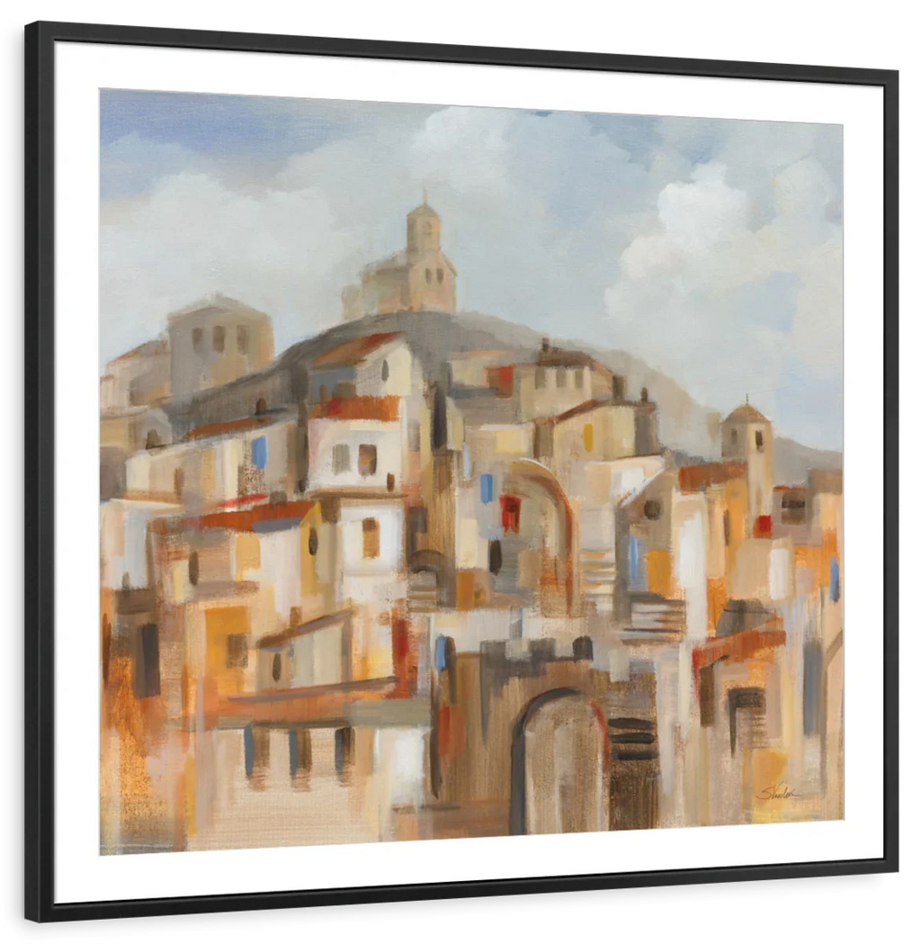 Town On The Hill Sq Wall Art