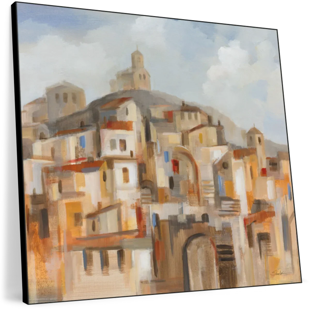 Town On The Hill Sq Wall Art
