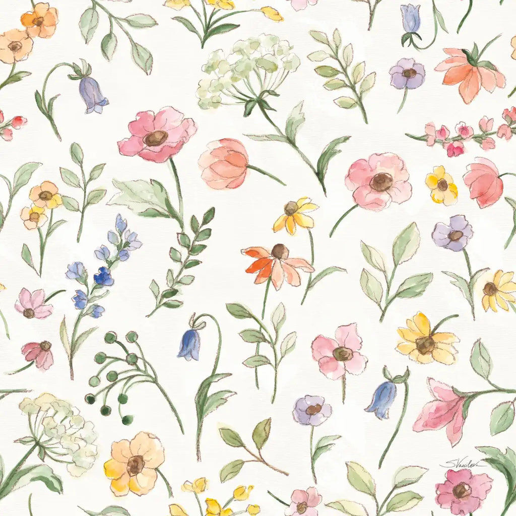 Wild Blooms Pattern IA Wall Art