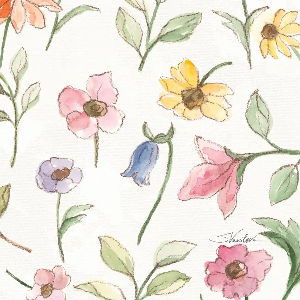 Wild Blooms Pattern IA Wall Art
