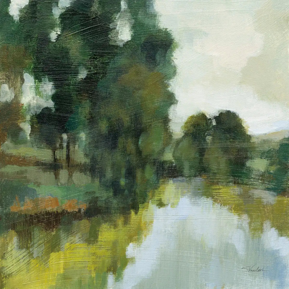 Willows By The Pond I Wall Art